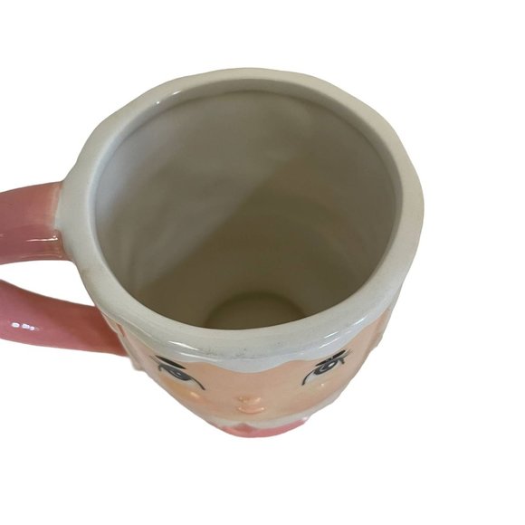 Retro JOHANNA PARKER Cup Mup Mr  Claus Ceramic Christmas Holiday Set 16oz - Picture 6 of 11